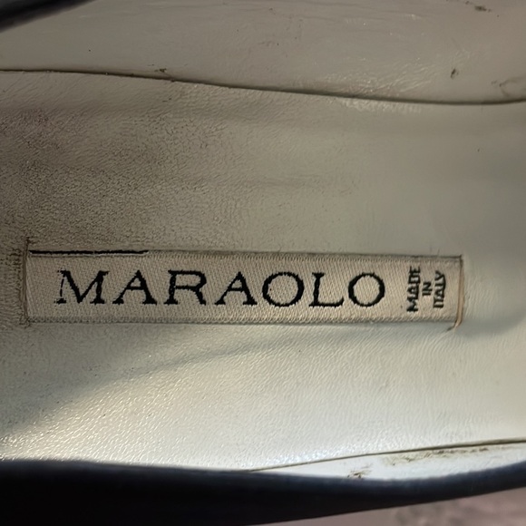 Lovely vintage Italian Maraolo black pumps size 36 1/2 (7 1/2) - Picture 9 of 12